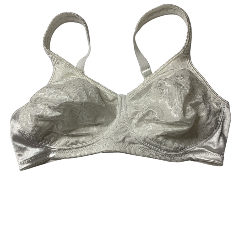 Playtex Bra Size 38C White Lightly Lined Wireless Adjustable Clasp Back